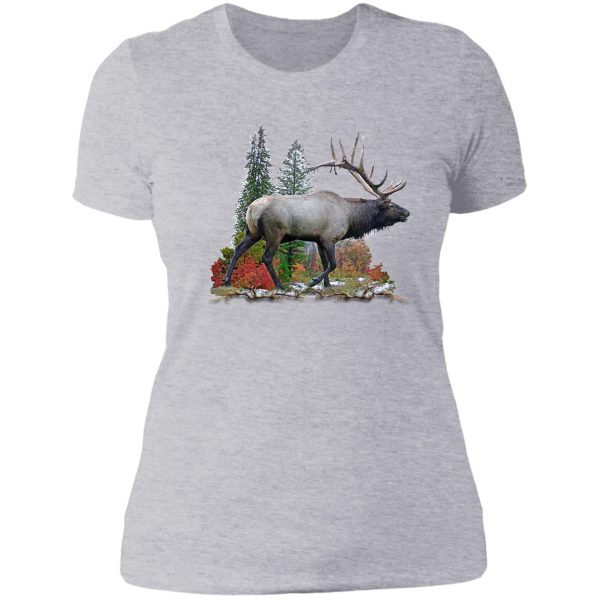 bull elk lady t-shirt