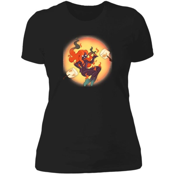 by the campfire lady t-shirt