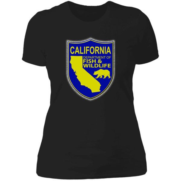 california fish & wildlife lady t-shirt