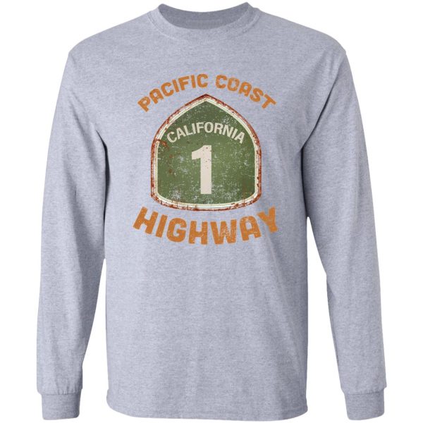 california pacific coast highway t-shirts and souvenirs long sleeve