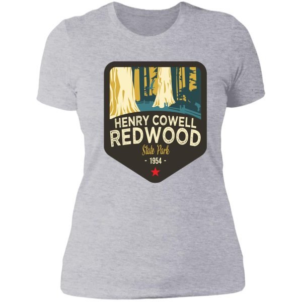 california treasures badge #4 of 10 - henry cowell redwood state park lady t-shirt