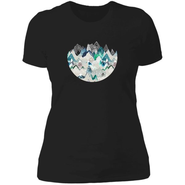 call of the mountains (in evergreen) lady t-shirt