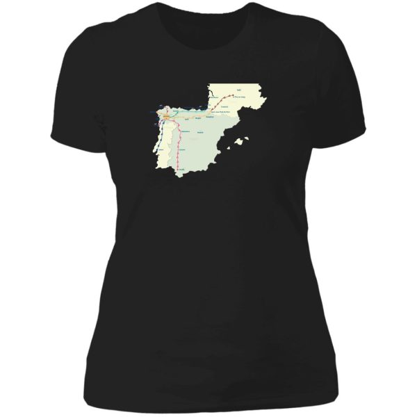 camino de santiago lady t-shirt