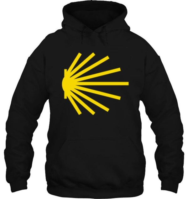 camino de santiago - yellow shell trail marker hoodie