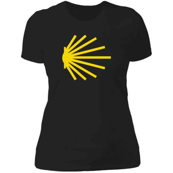 camino de santiago - yellow shell trail marker lady t-shirt