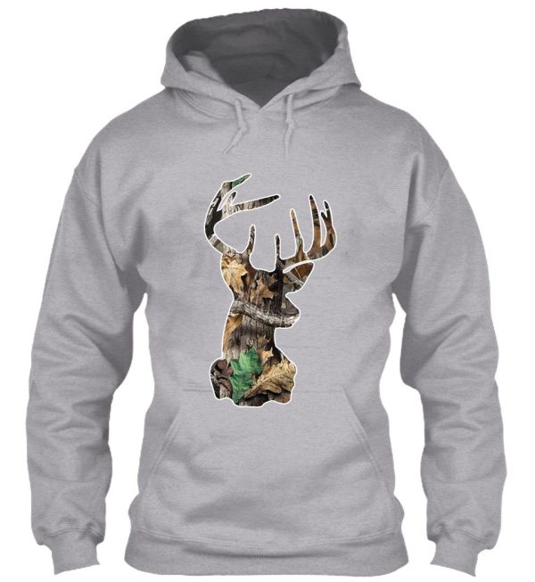 camo deer head hoodie