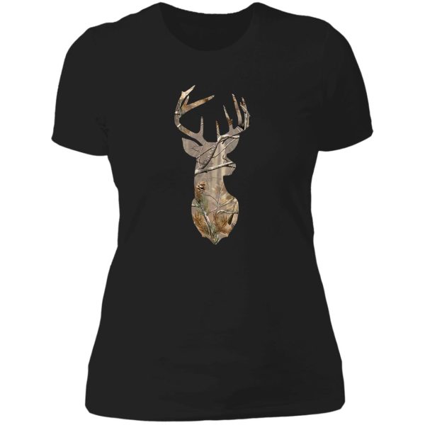 camo deer lady t-shirt