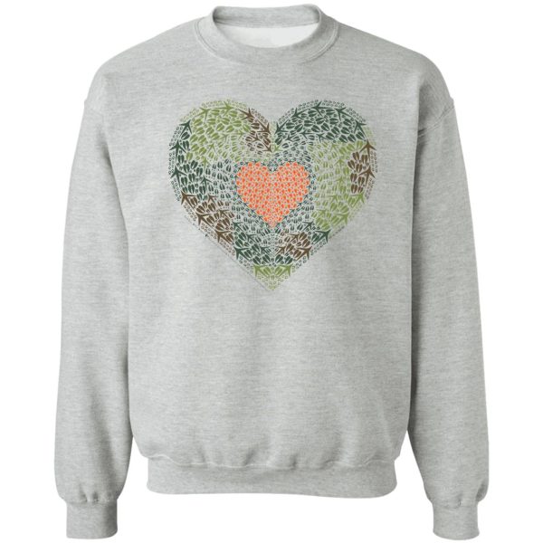 camo heart tracks sweatshirt