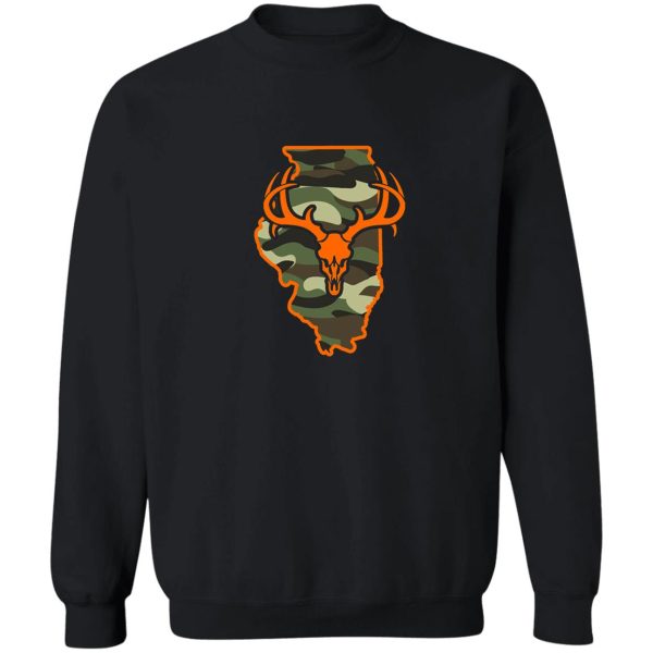 camouflage bow hunting deer illinois deer hunting sweatshirt