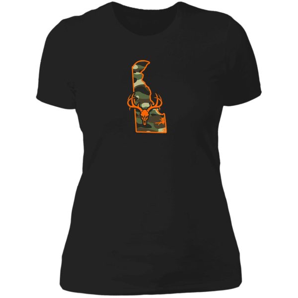 camouflage bow hunting delaware crossbow hunting deer lady t-shirt