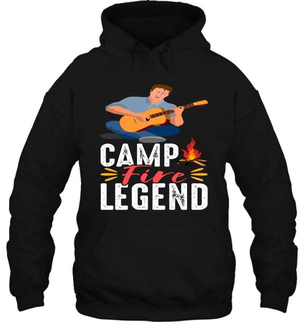 camp fire legend camper camping adventure hoodie
