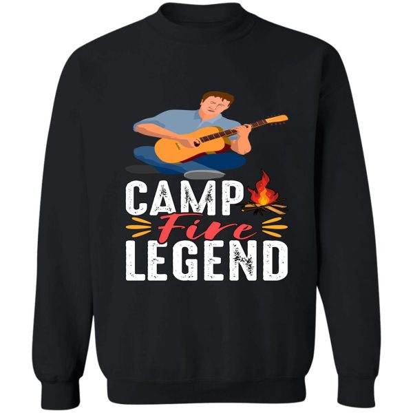 camp fire legend camper camping adventure sweatshirt