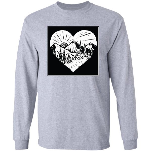 camp heart fire art long sleeve