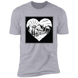 camp heart fire art shirt