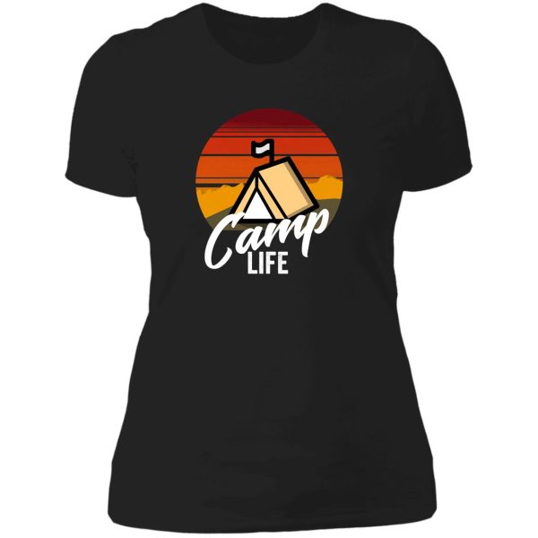 camp life-summer. lady t-shirt