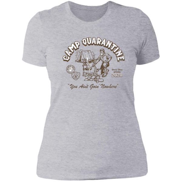 camp quarantine lady t-shirt