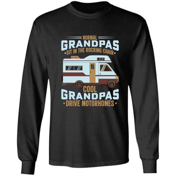 camper camping normal grandpas set in rocking chairs long sleeve