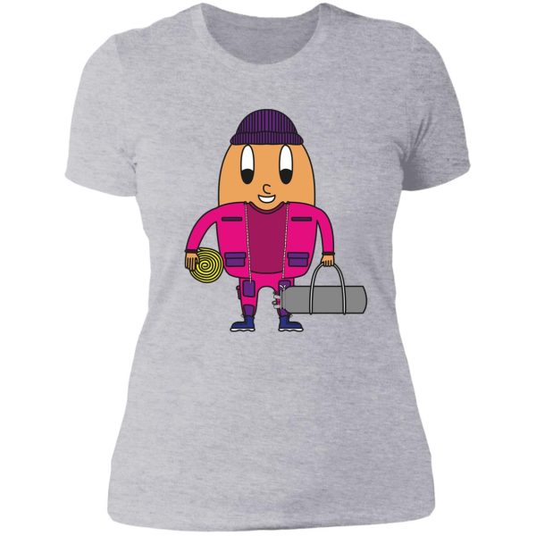 camper egg lady t-shirt