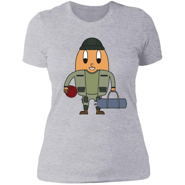 camper egg lady t-shirt