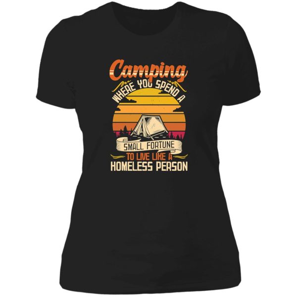 camper gift tent lady t-shirt