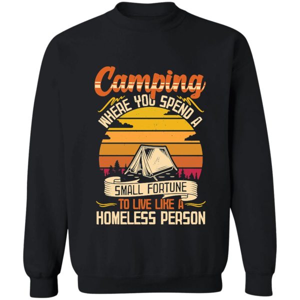 camper gift tent sweatshirt
