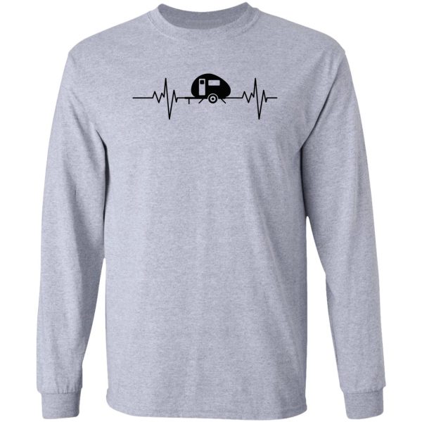 camper heartbeat design long sleeve