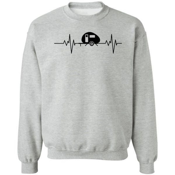 camper heartbeat design sweatshirt