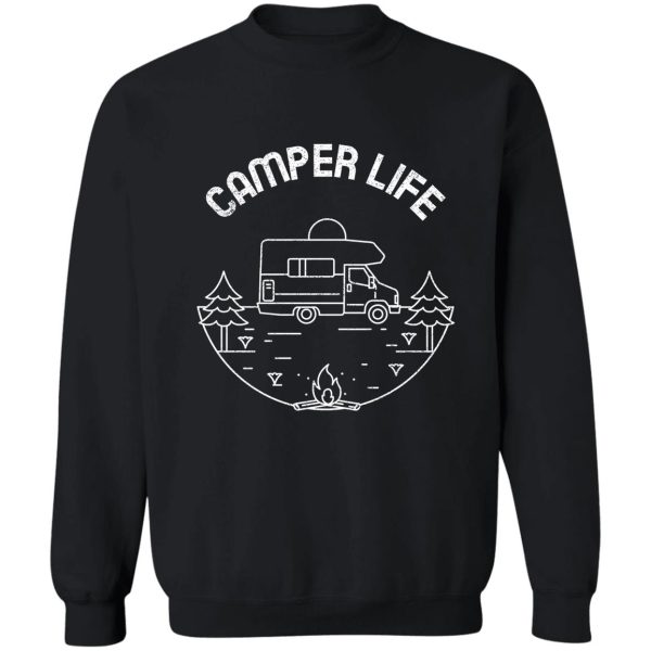 camper life blue sweatshirt
