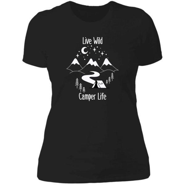 camper life live wild lady t-shirt