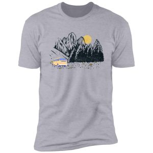 camper mountain landscape shirt