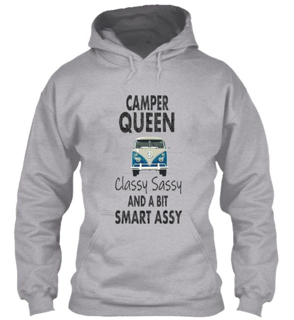 camper queen classy sassy and a bit smart assy camping rv gift hoodie