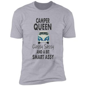 camper queen classy sassy and a bit smart assy camping rv gift shirt