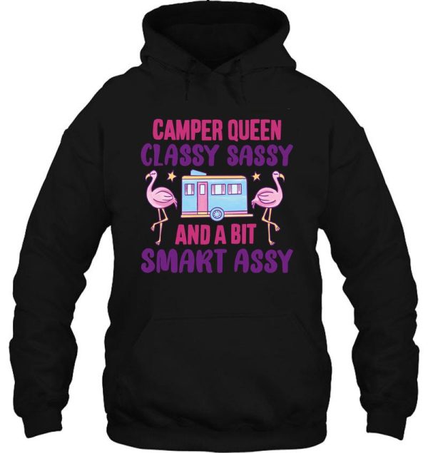 camper queen classy sassy smart assy camping rv gift for mom hoodie