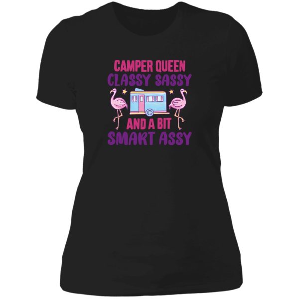 camper queen classy sassy smart assy camping rv gift for mom lady t-shirt