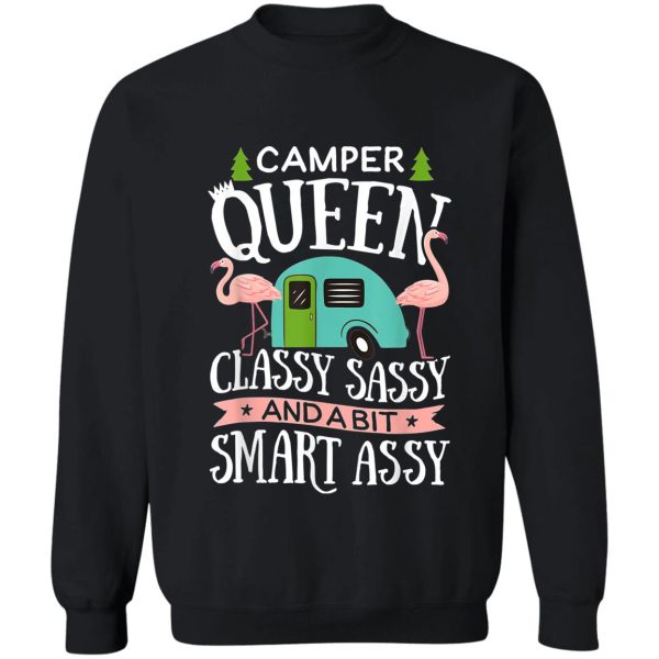 camper queen classy sassy smart assy t shirt camping sweatshirt