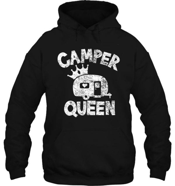 camper queen of the camper womans funny rv motorhome hoodie