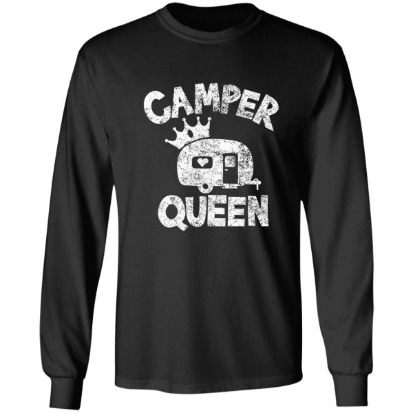 camper queen of the camper womans funny rv motorhome long sleeve