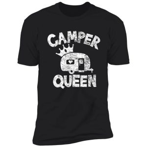 camper queen of the camper womans funny rv motorhome shirt