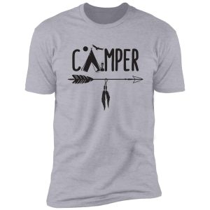 camper tent native american arrow & feathers shirt
