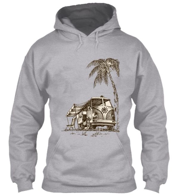 camper van in beach hoodie