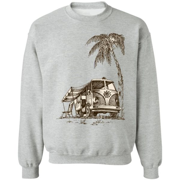 camper van in beach sweatshirt