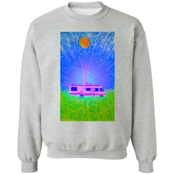 camper van painting under uv light sweatshirt