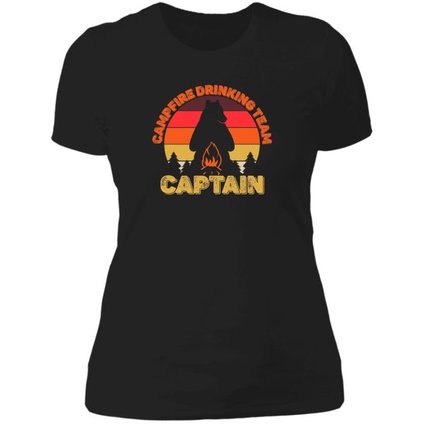 campers campfire drinking team captain camping bears funny lady t-shirt
