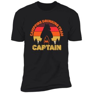 campers campfire drinking team captain camping bears funny shirt