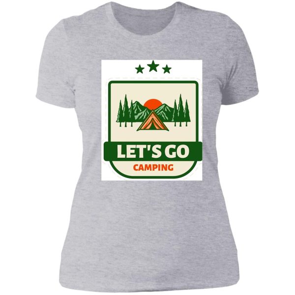 campers lets go camping lady t-shirt