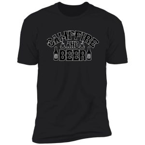 campfire beer camping mountain camper shirt