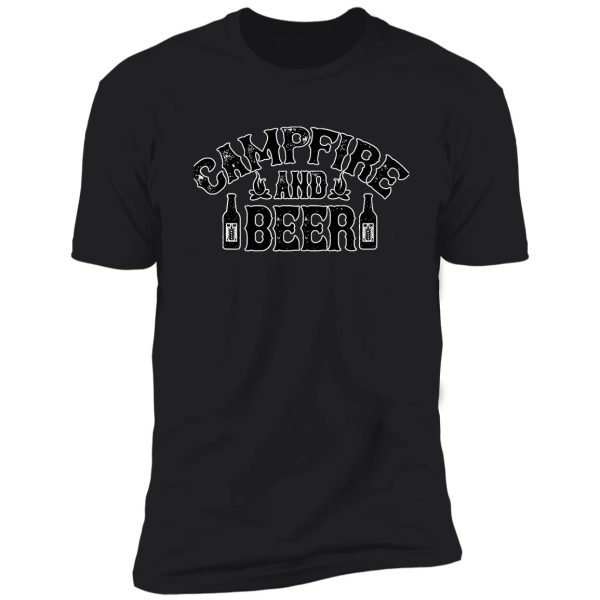 campfire beer camping mountain camper shirt