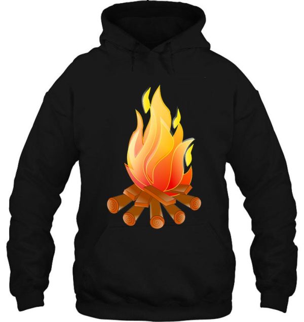 campfire camping trip mountain camper hoodie