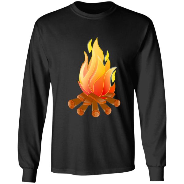 campfire camping trip mountain camper long sleeve