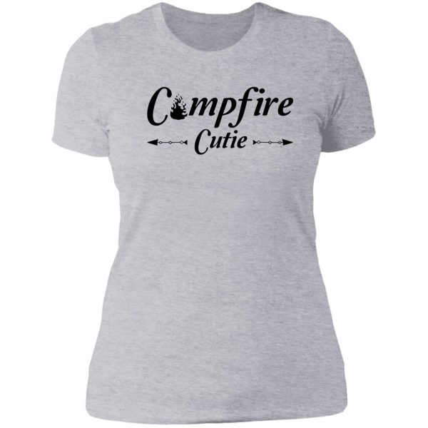 campfire cutie lets go camping cutie funny vacation camping lady t-shirt
